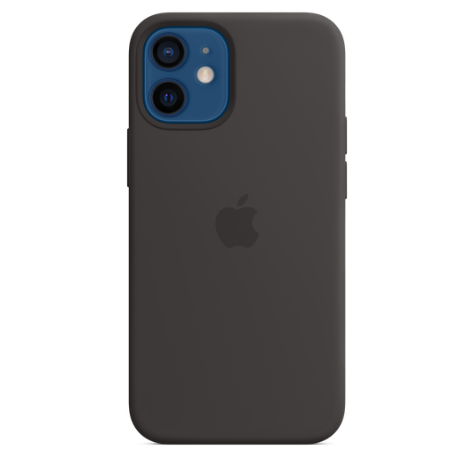 Funda de silicona con MagSafe para el iPhone 12 mini, Negro