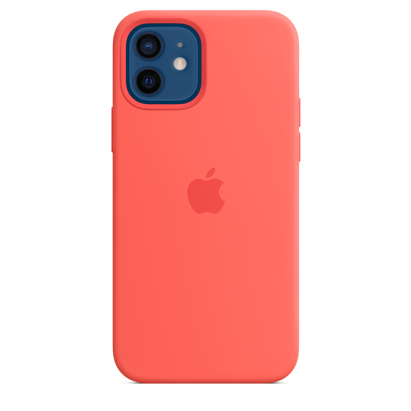 Funda de silicona con MagSafe para el iPhone 12 y iPhone 12 Pro, Pomelo rosa - Rossellimac
