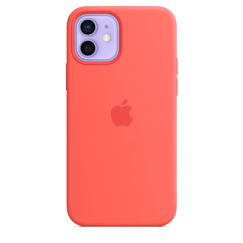 Funda de silicona con MagSafe para el iPhone 12 y iPhone 12 Pro, Pomelo rosa - Rossellimac