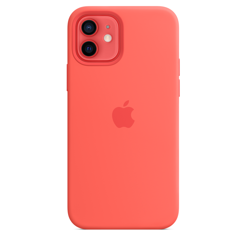 Funda de silicona con MagSafe para el iPhone 12 y iPhone 12 Pro, Pomelo rosa - Rossellimac