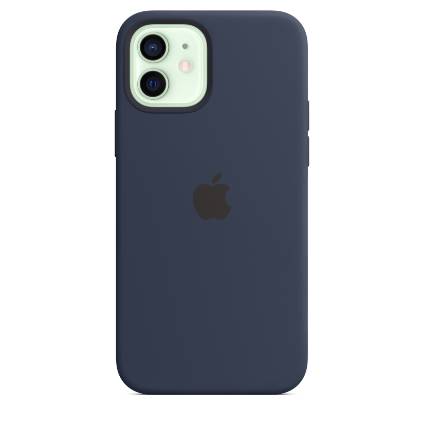 Funda de silicona con MagSafe para el iPhone 12 y iPhone 12 Pro, Azul marino intenso - Rossellimac