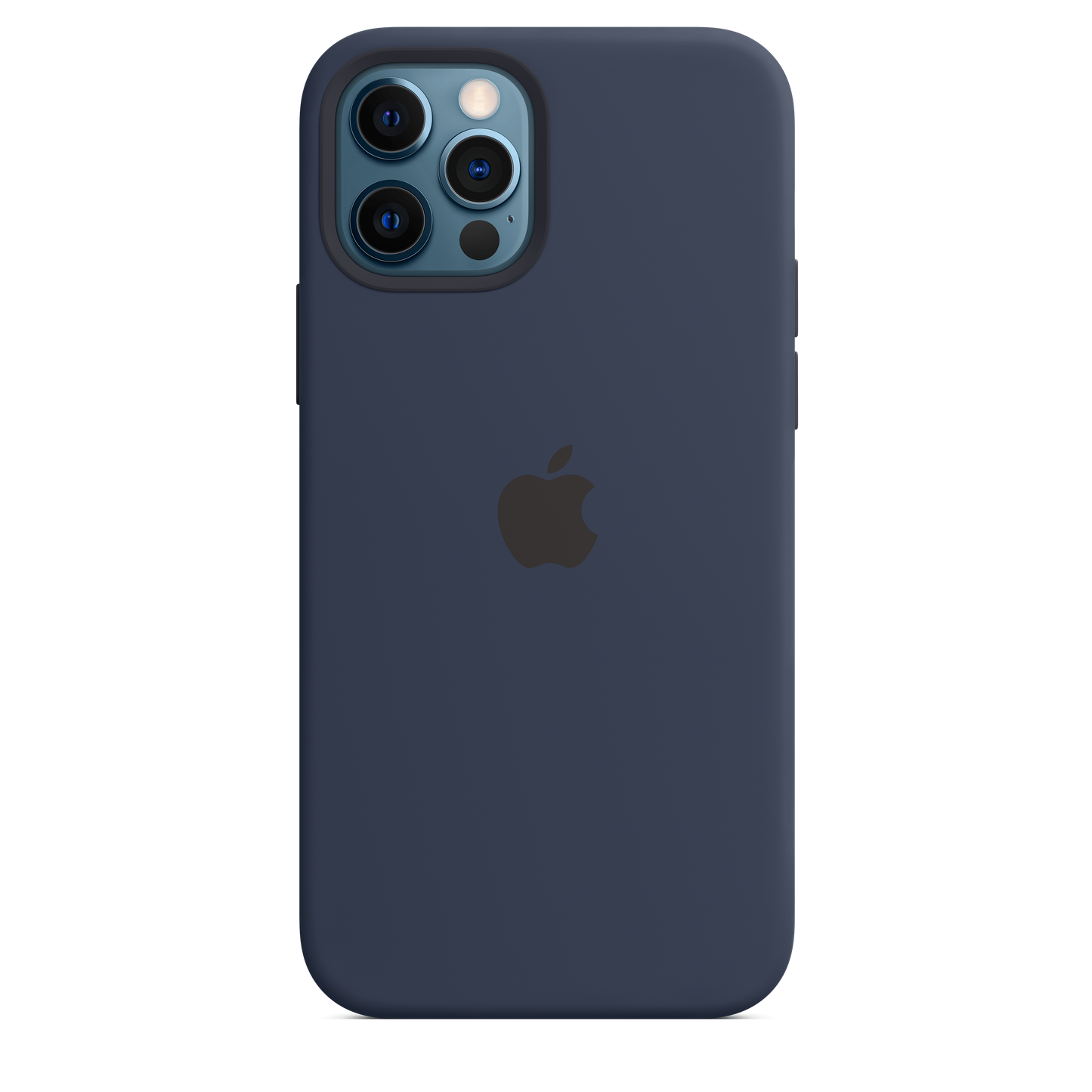 Funda de silicona con MagSafe para el iPhone 12 y iPhone 12 Pro, Azul marino intenso - Rossellimac