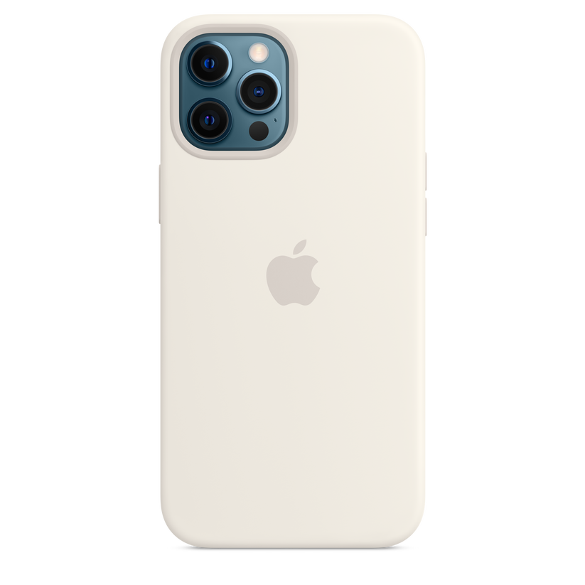 Funda de silicona con MagSafe para el iPhone 12 Pro Max, Blanco - Rossellimac