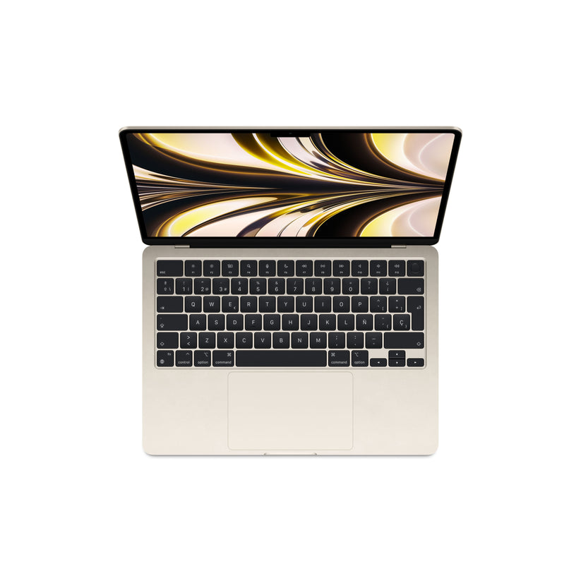 MacBook Air de 13 pulgadas Chip M2 de Apple con CPU de ocho núcleos y GPU de ocho núcleos con Adaptador de corriente USB‑C de 67 W de Apple, Blanco estrella, 16GB, 256 GB - Rossellimac