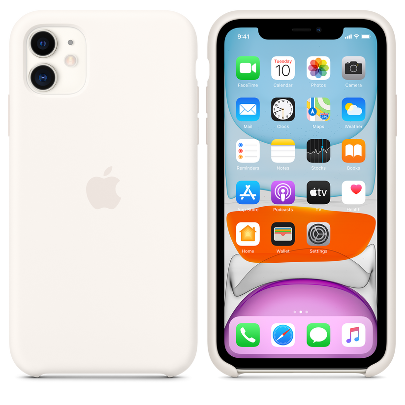 Funda de silicona para el iPhone 11, Blanco suave - Rossellimac