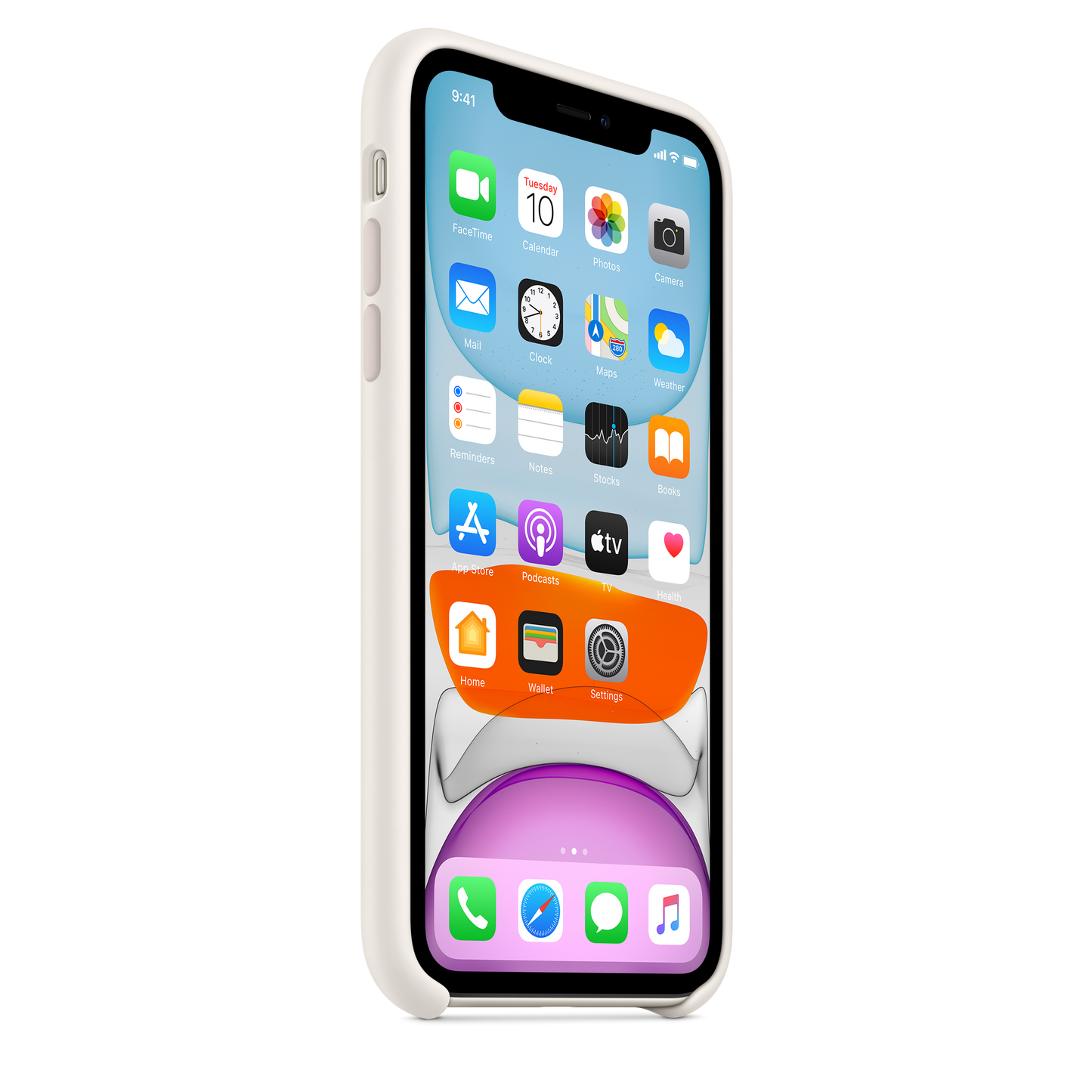 Funda de silicona para el iPhone 11, Blanco suave - Rossellimac