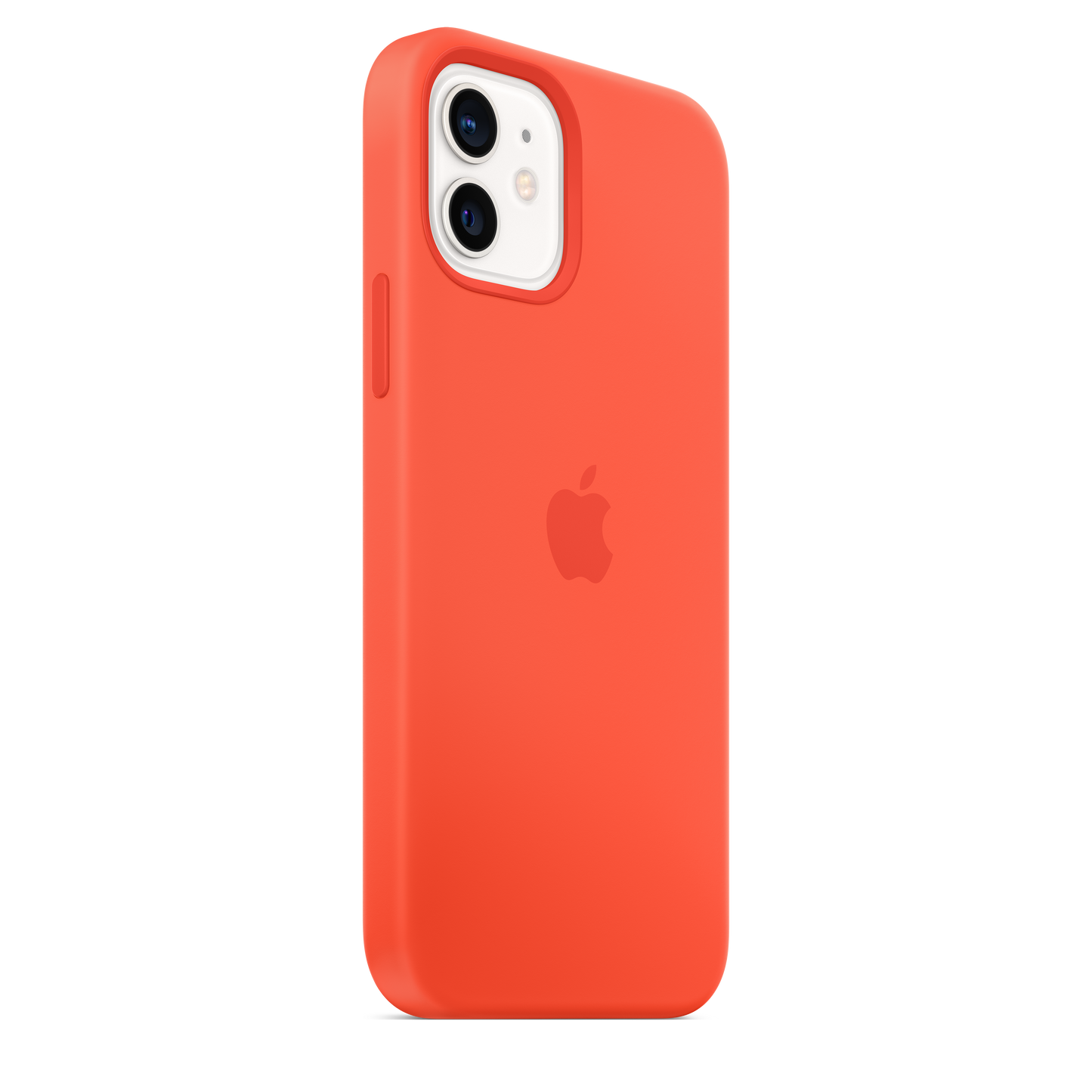 Funda de silicona con MagSafe para el iPhone 12 y iPhone 12 Pro, Naranja eléctrico - Rossellimac