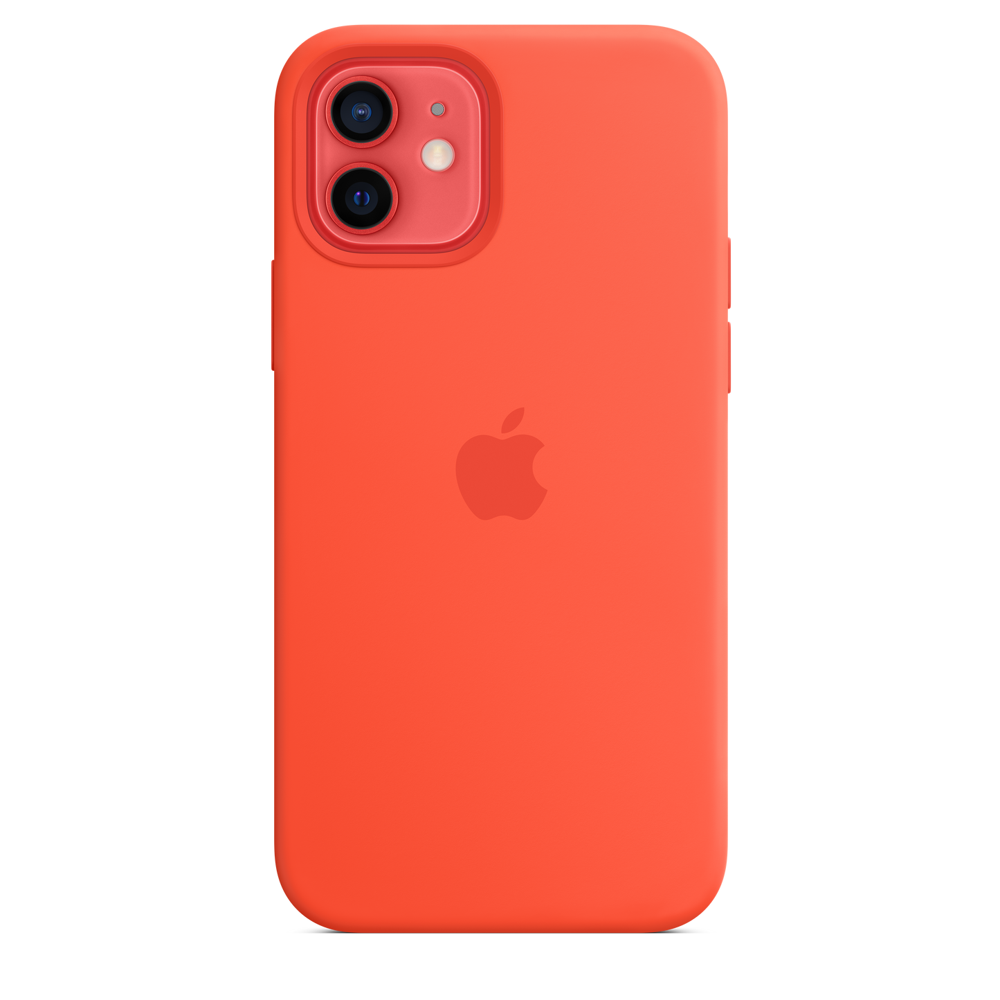 Funda de silicona con MagSafe para el iPhone 12 y iPhone 12 Pro, Naranja eléctrico - Rossellimac