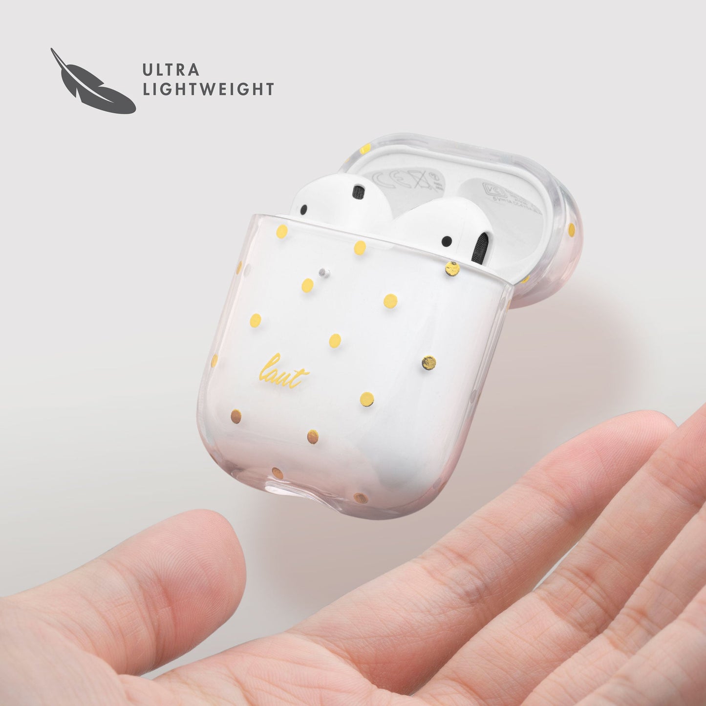 Funda para Airpods Dotty de LAUT Airpods 2gn Transparente - Rossellimac