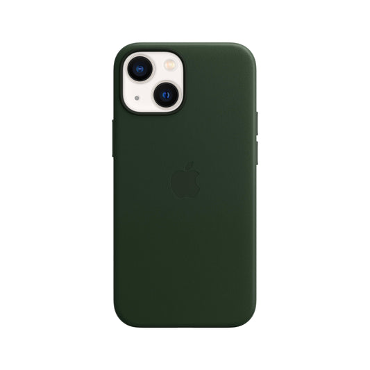 Funda de piel con MagSafe para el iPhone 13 mini - Verde secuoya - Rossellimac