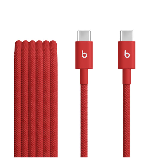 Cable trenzado USB-C a USB-C (1,5 m) Rojo fuego | Beats