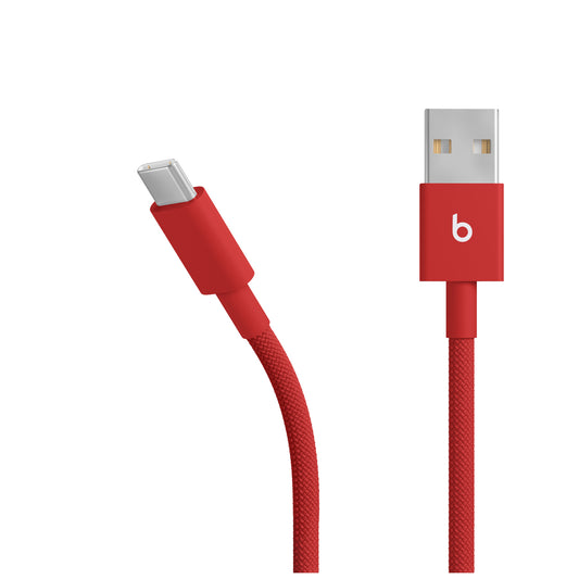 Cable trenzado USB-A a USB-C (1,5 m) Rojo fuego | Beats