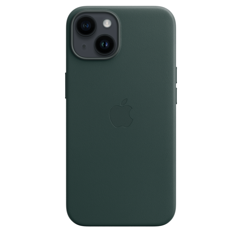 Funda de piel con MagSafe para el iPhone 14 - Verde bosque - Rossellimac