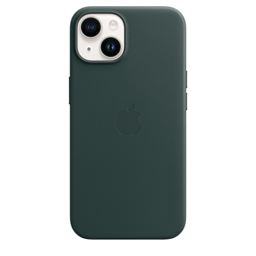 Funda de piel con MagSafe para el iPhone 14 - Verde bosque - Rossellimac