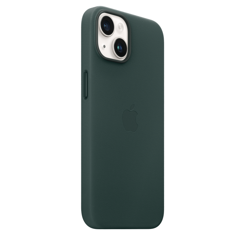 Funda de piel con MagSafe para el iPhone 14 - Verde bosque - Rossellimac