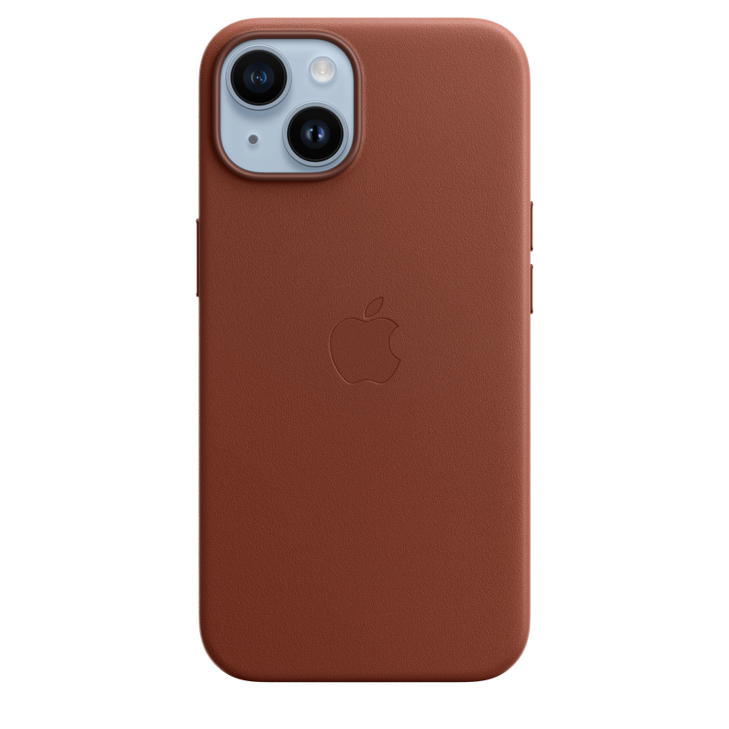 Funda de piel con MagSafe para el iPhone 14 - Ocre oscuro - Rossellimac