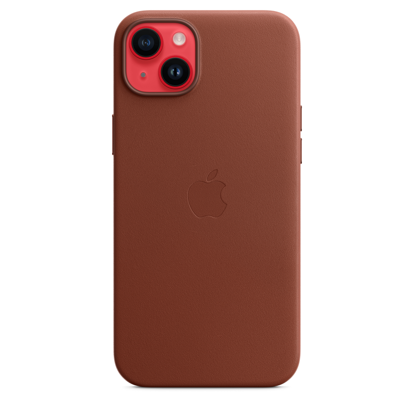 Funda de piel con MagSafe para el iPhone 14 Plus - Ocre oscuro - Rossellimac