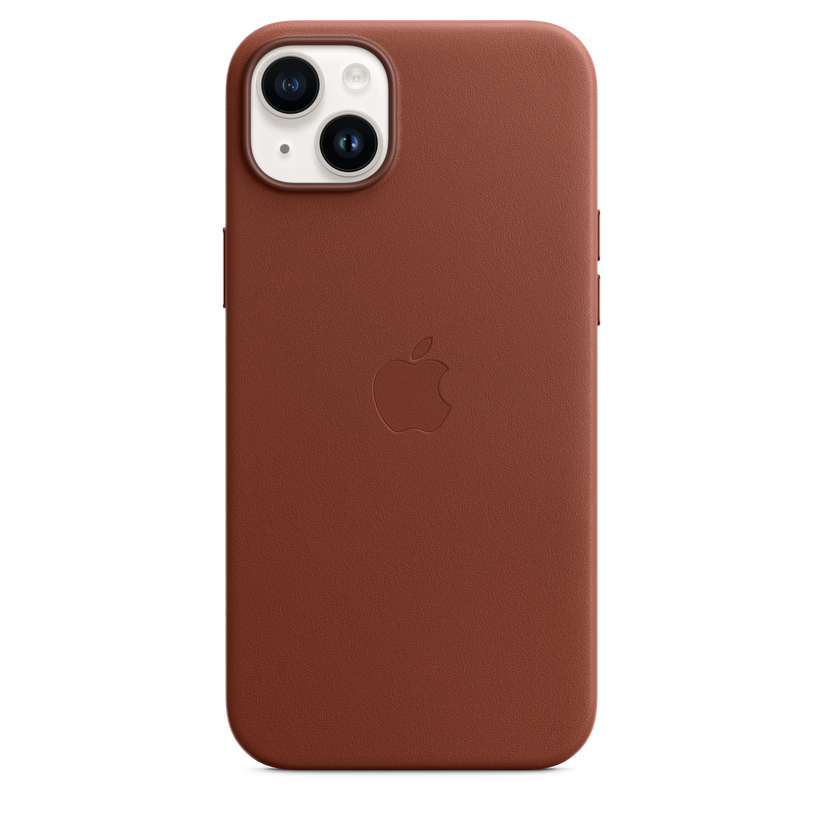 Funda de piel con MagSafe para el iPhone 14 Plus - Ocre oscuro - Rossellimac