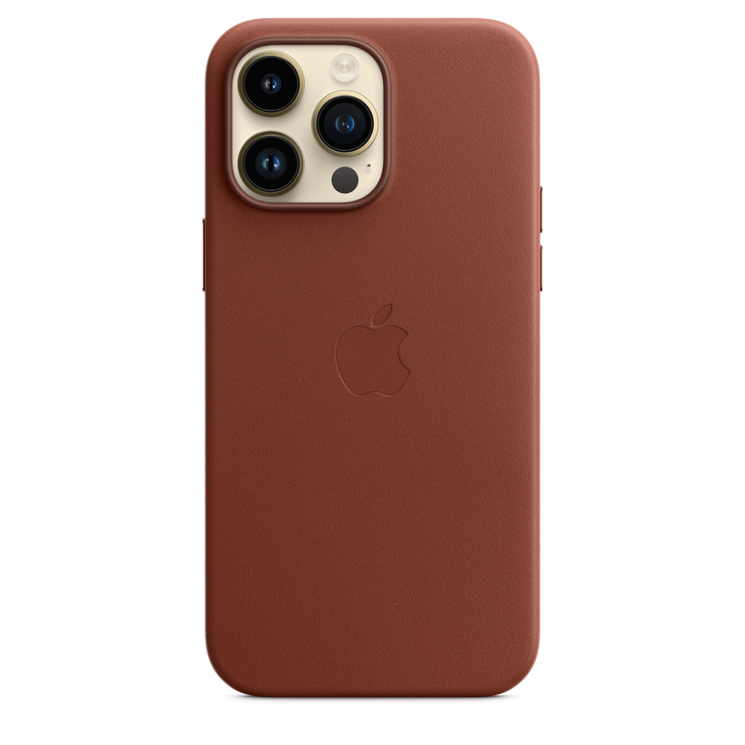 Funda de piel con MagSafe para el iPhone 14 Pro Max - Ocre oscuro - Rossellimac