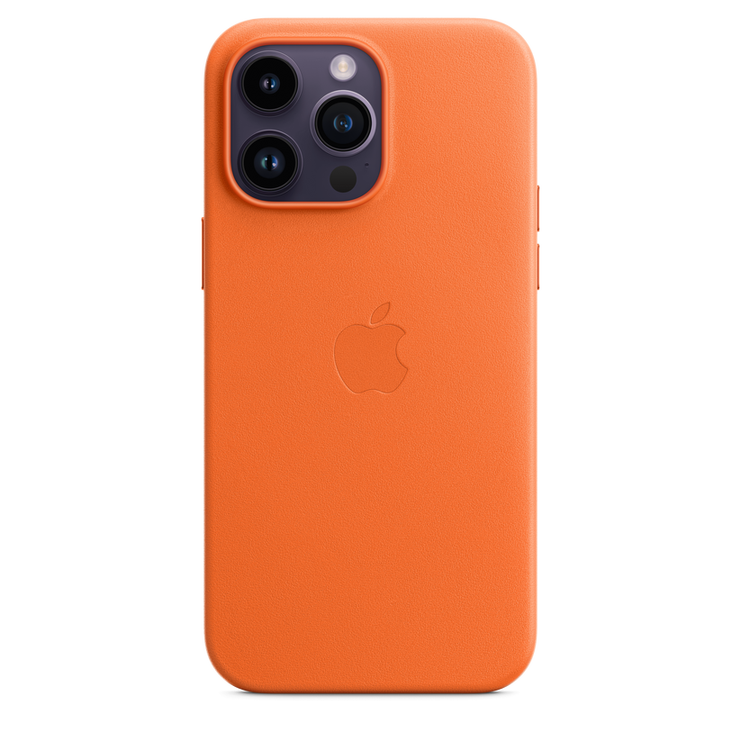 Funda de piel con MagSafe para el iPhone 14 Pro Max - Naranja - Rossellimac