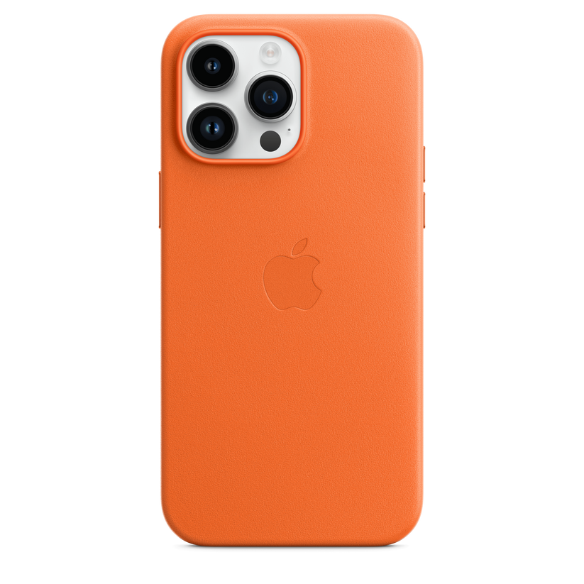 Funda de piel con MagSafe para el iPhone 14 Pro Max - Naranja - Rossellimac