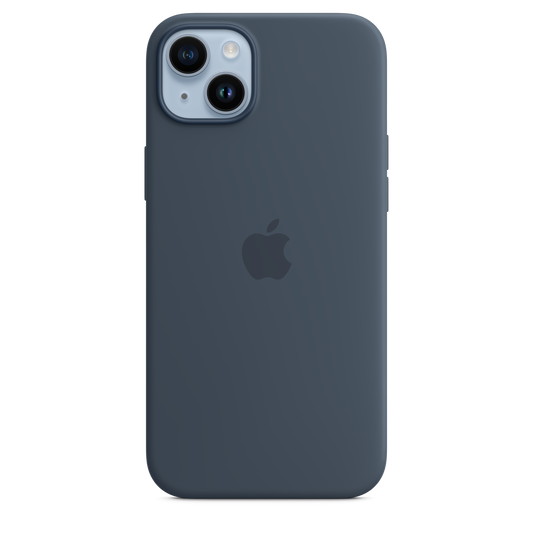 Funda de silicona con MagSafe para el iPhone 14 Plus - Azul tempestad - Rossellimac