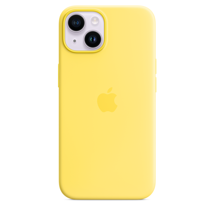 Funda de silicona con MagSafe para el iPhone 14 - Amarillo canario - Rossellimac