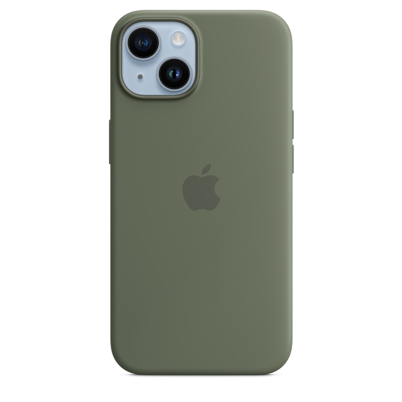 Funda de silicona con MagSafe para el iPhone 14 - Verde oliva - Rossellimac