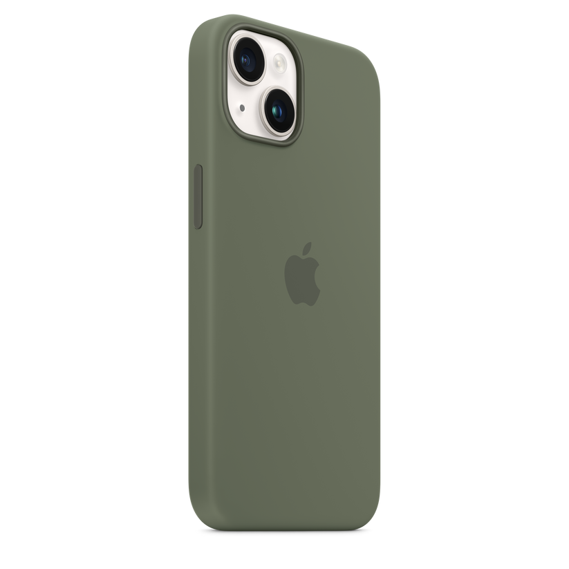 Funda de silicona con MagSafe para el iPhone 14 - Verde oliva - Rossellimac