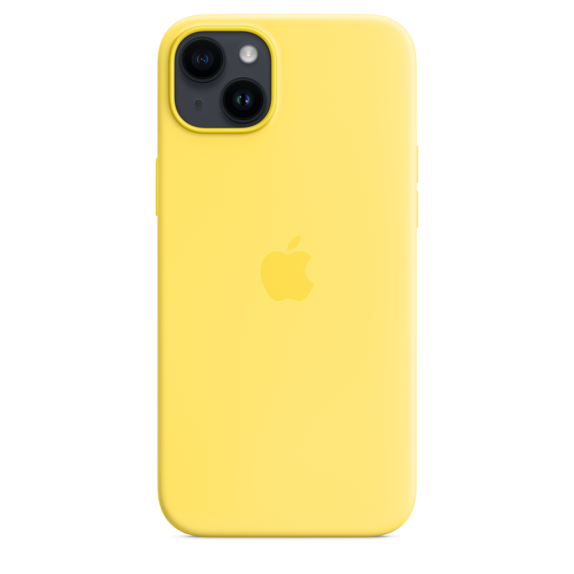 Funda de silicona con MagSafe para el iPhone 14 Plus - Amarillo canario - Rossellimac