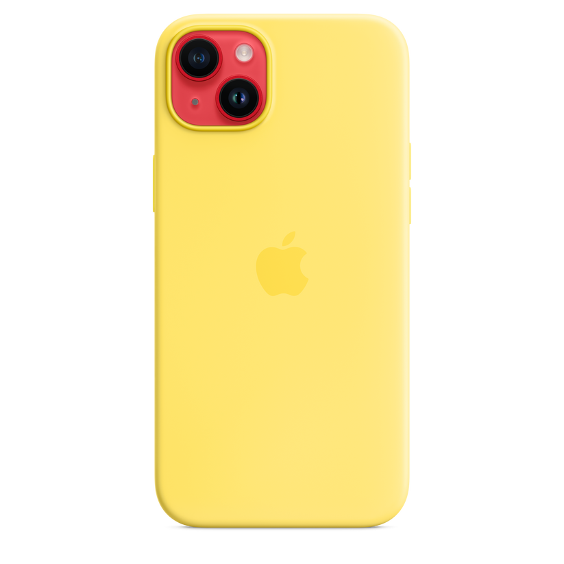 Funda de silicona con MagSafe para el iPhone 14 Plus - Amarillo canario - Rossellimac