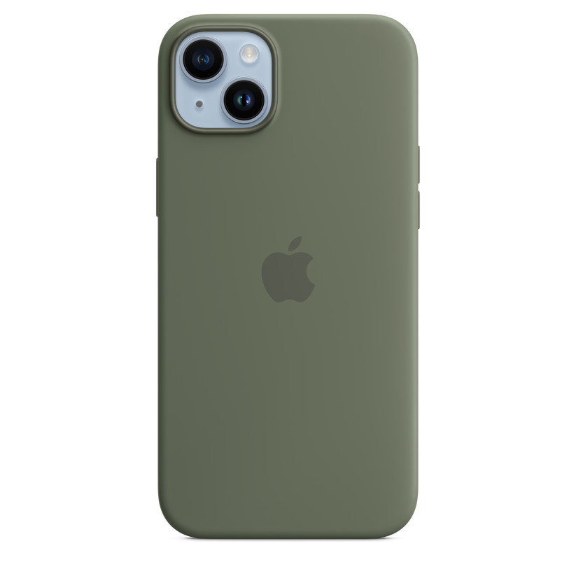 Funda de silicona con MagSafe para el iPhone 14 Plus - Verde oliva - Rossellimac