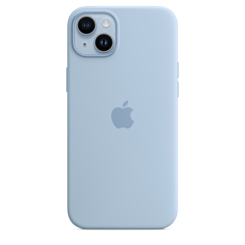 Funda de silicona con MagSafe para el iPhone 14 Plus - Azul celeste - Rossellimac