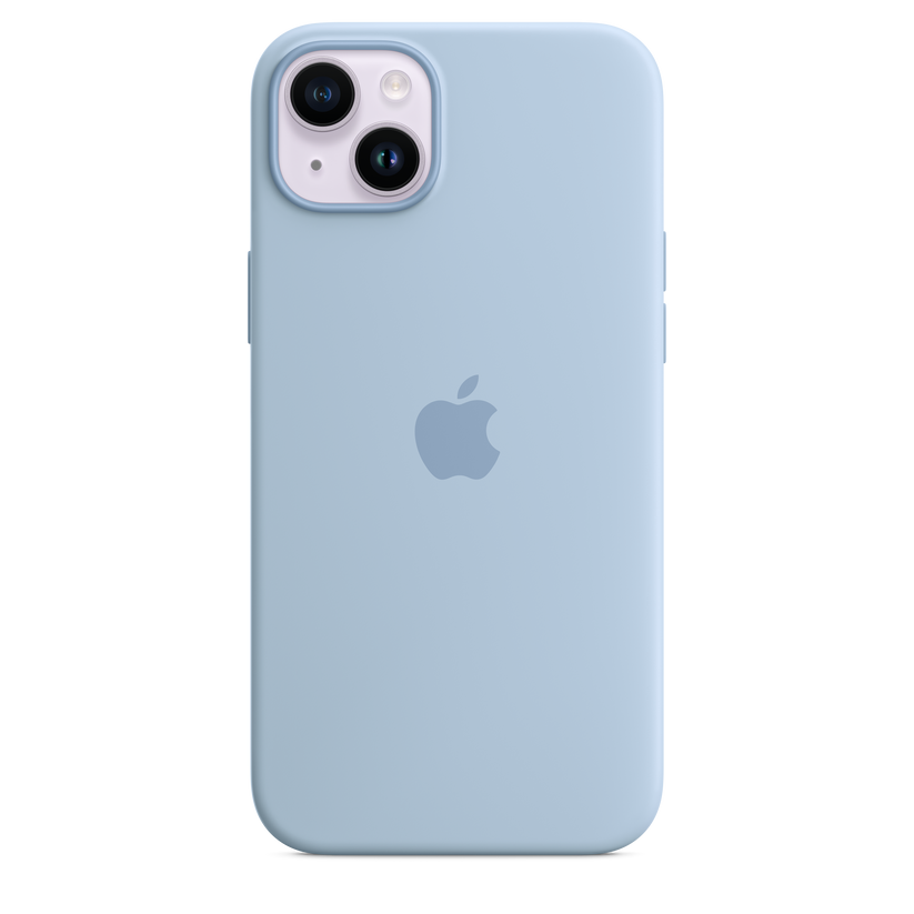 Funda de silicona con MagSafe para el iPhone 14 Plus - Azul celeste - Rossellimac