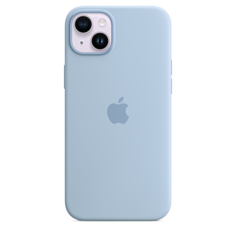 Funda de silicona con MagSafe para el iPhone 14 Plus - Azul celeste –  Rossellimac