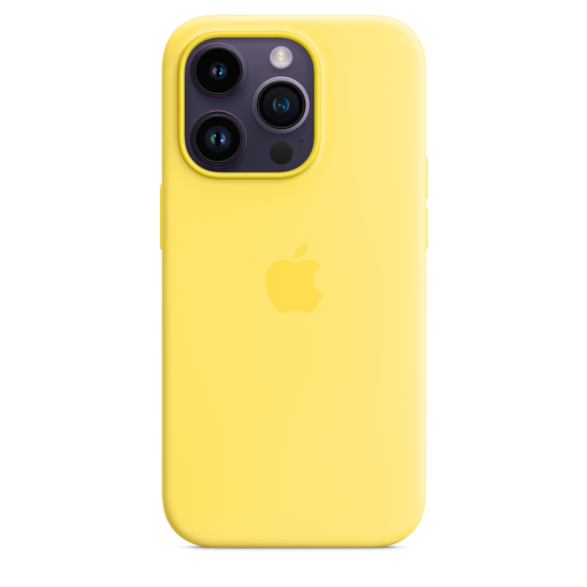 Funda de silicona con MagSafe para el iPhone 14 Pro — Amarillo canario - Rossellimac