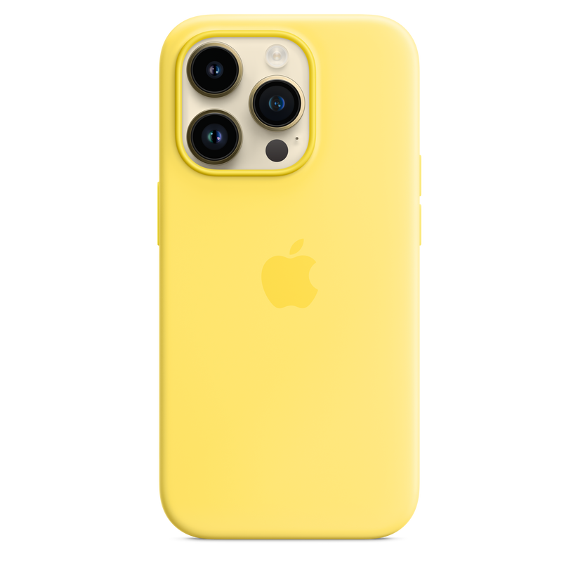 Funda de silicona con MagSafe para el iPhone 14 Pro — Amarillo canario - Rossellimac