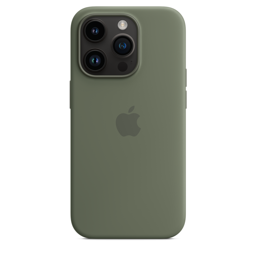 Funda de silicona con MagSafe para el iPhone 14 Pro — Verde oliva - Rossellimac