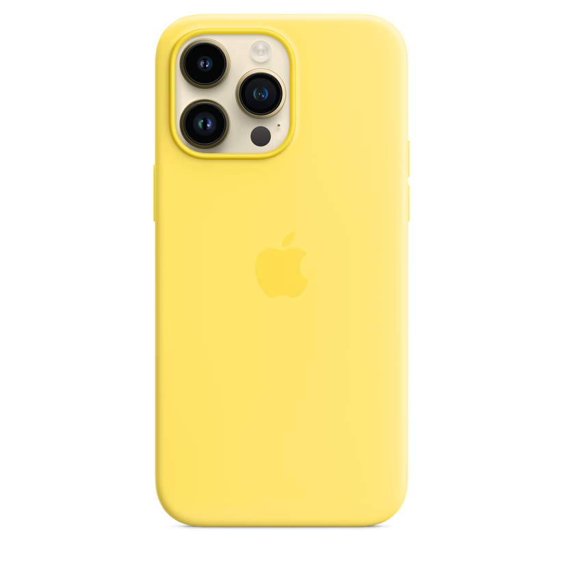 Funda de silicona con MagSafe para el iPhone 14 Pro Max - Amarillo canario - Rossellimac