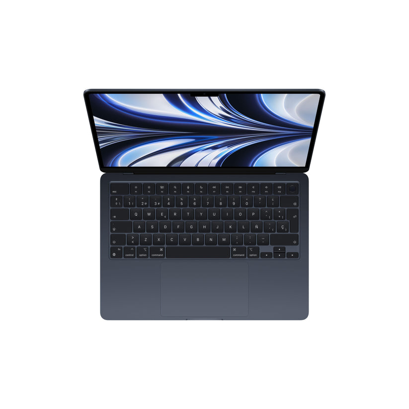 MacBook Air de 13 pulgadas: Chip M2 de Apple con CPU de ocho núcleos y GPU de ocho núcleos, 256 GB SSD - Negro Noche - Rossellimac