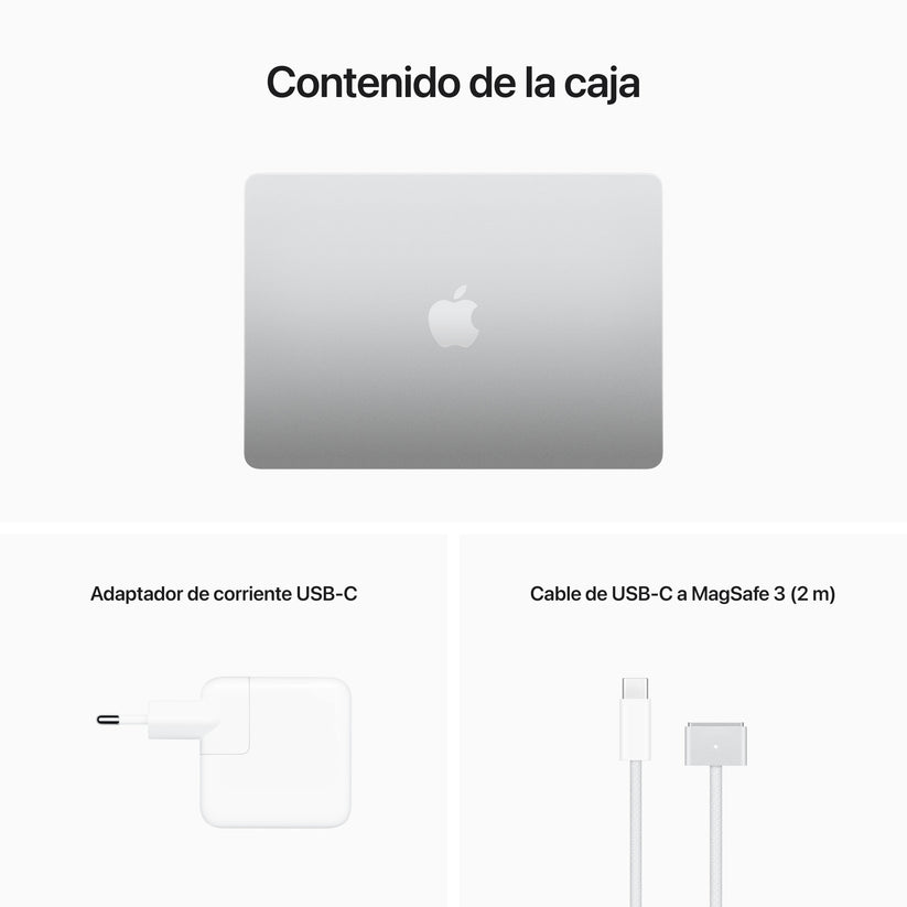 MacBook Air de 13 pulgadas: Chip M2 de Apple con CPU de ocho núcleos y GPU de diez núcleos, 512 GB SSD - Plata - Rossellimac