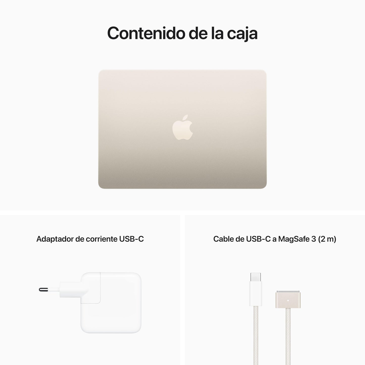 MacBook Air de 13 pulgadas: Chip M2 de Apple con CPU de ocho núcleos y GPU de diez núcleos, 512 GB SSD - Blanco estrella - Rossellimac