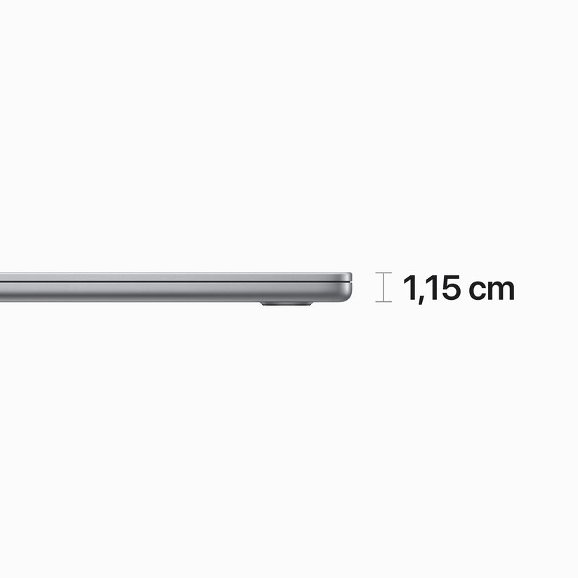 MacBook Air de 15 pulgadas Chip M2 de Apple con CPU de ocho núcleos y GPU de diez núcleos, Gris espacial, 8GB, 512 GB - Rossellimac