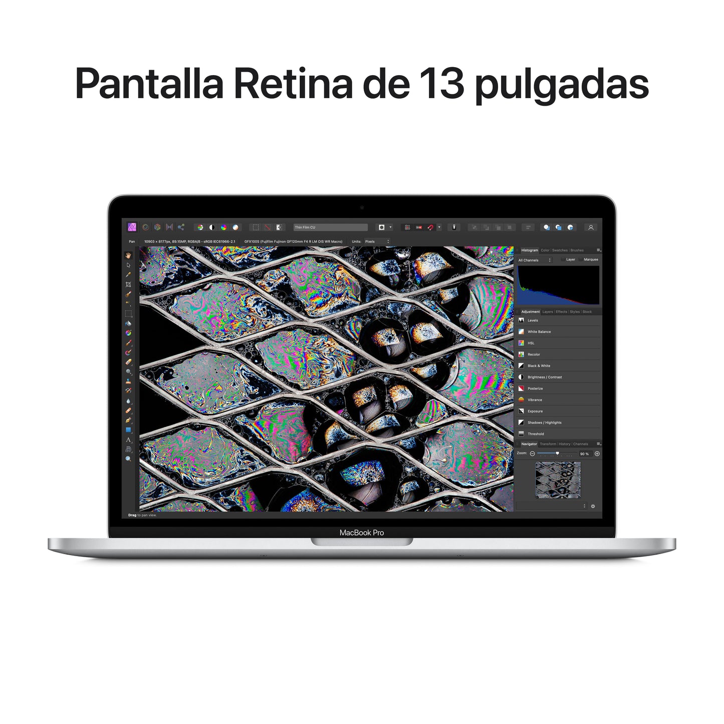 MacBook Pro de 13 pulgadas: Chip M2 de Apple con CPU de ocho núcleos y GPU de diez núcleos, 512 GB SSD - Plata - Rossellimac