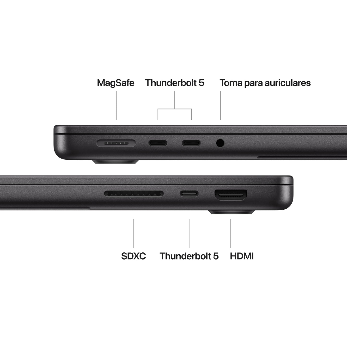 MacBook Pro de 14 pulgadas: Chip M4 Max de Apple con CPU de 16 núcleos y GPU de 40 núcleos, 64 GB RAM, 4 TB SSD, Pantalla nanotexturizada, Cargador 96W - Negro espacial