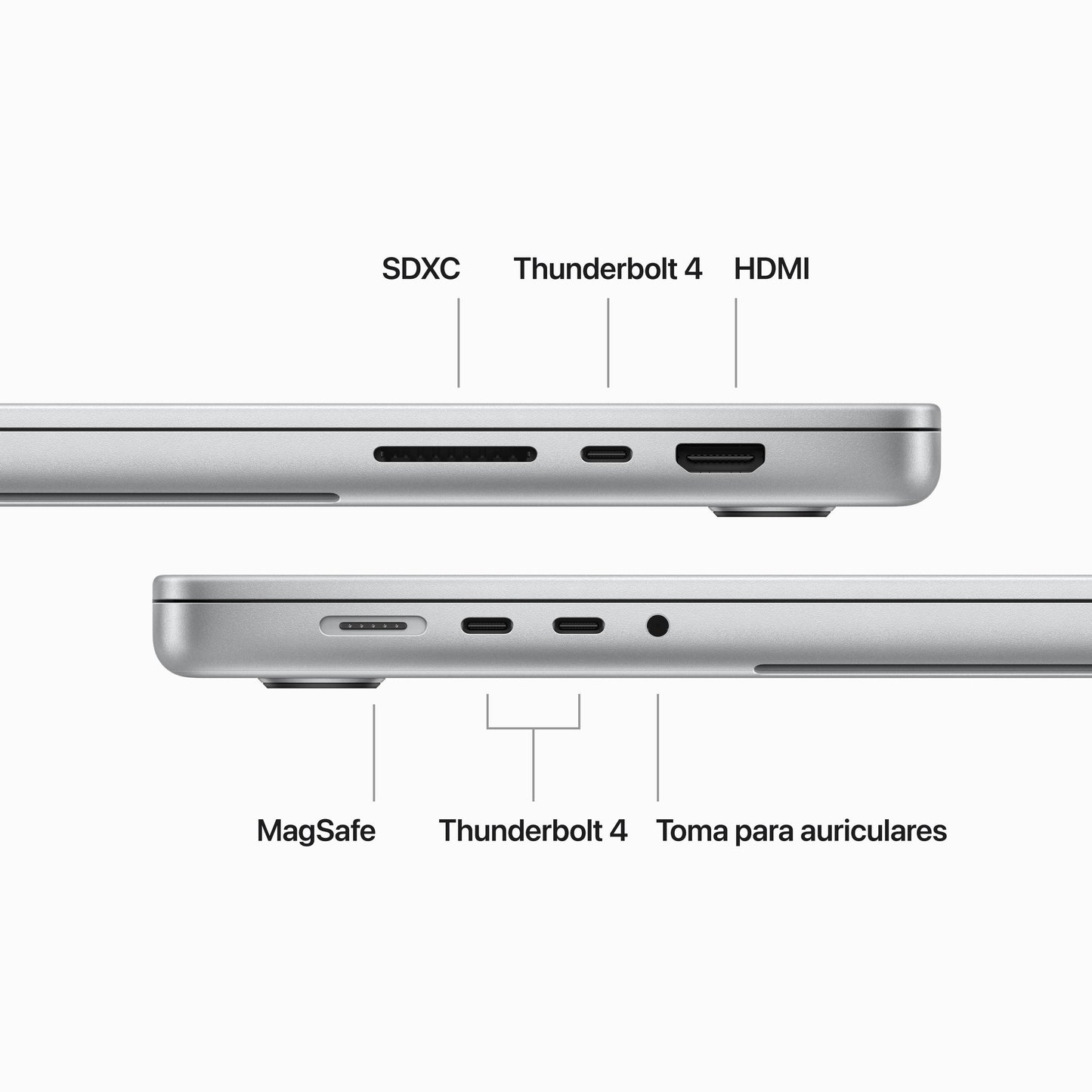 MacBook Pro de 16 pulgadas: Chip M3 Max de Apple con CPU de catorce núcleos y GPU de treinta núcleos, 1 TB SSD - Plata