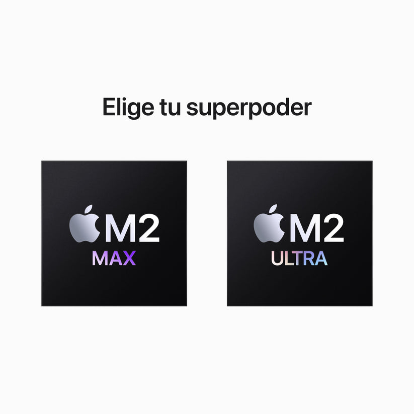 Mac Studio (2023), Chip Apple M2 Max con CPU de 12 núcleos, GPU de 30 núcleos y Neural Engine de 16 núcleos, 32GB, 512 GB - Rossellimac