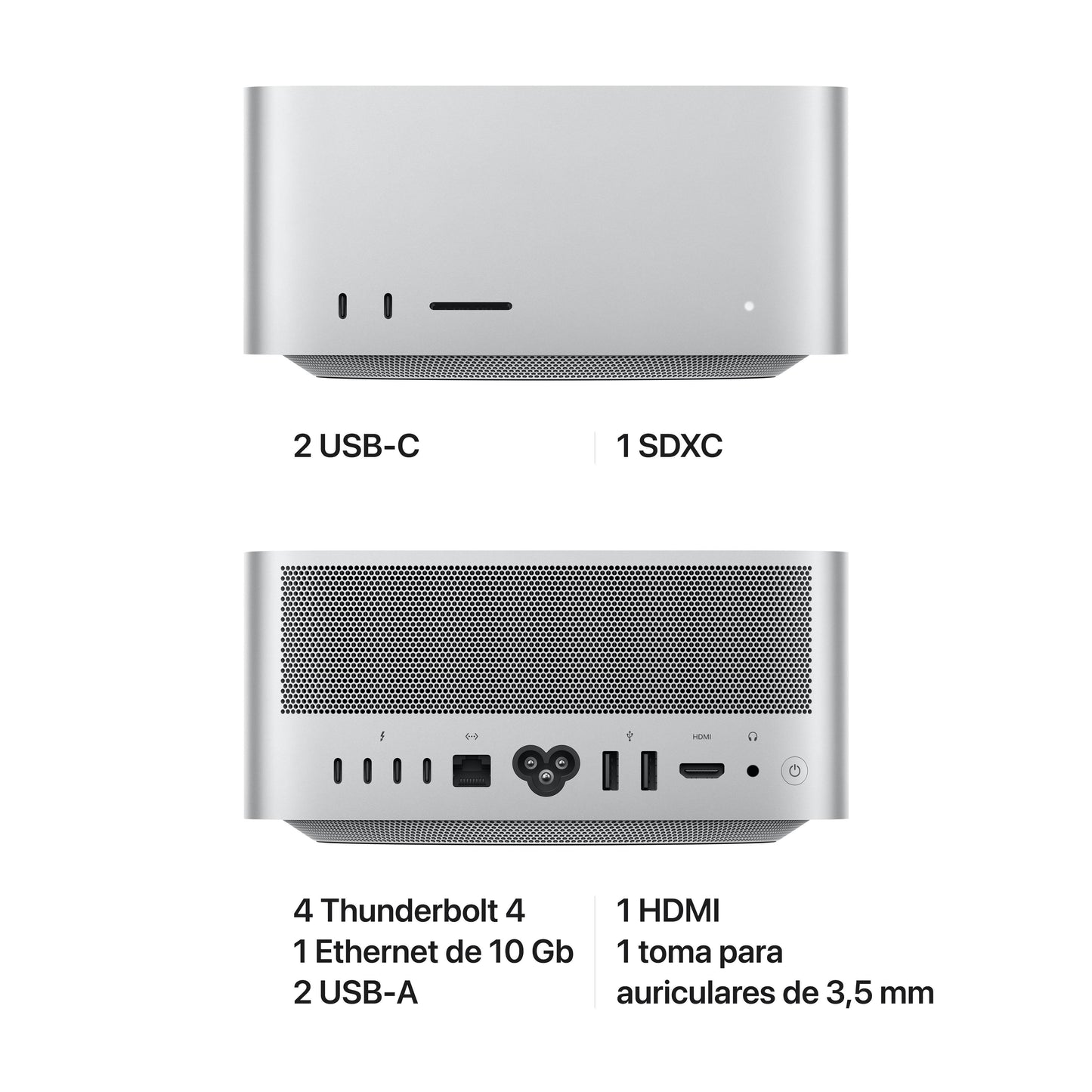 Mac Studio: Chip M1 Ultra de Apple con CPU de diez núcleos y GPU de treinta y dos núcleos, 1 TB SSD - Rossellimac