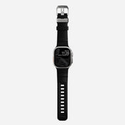 Correa Rocky Point Band para Apple Watch 46/49mm negro / hebilla natural | Nomad