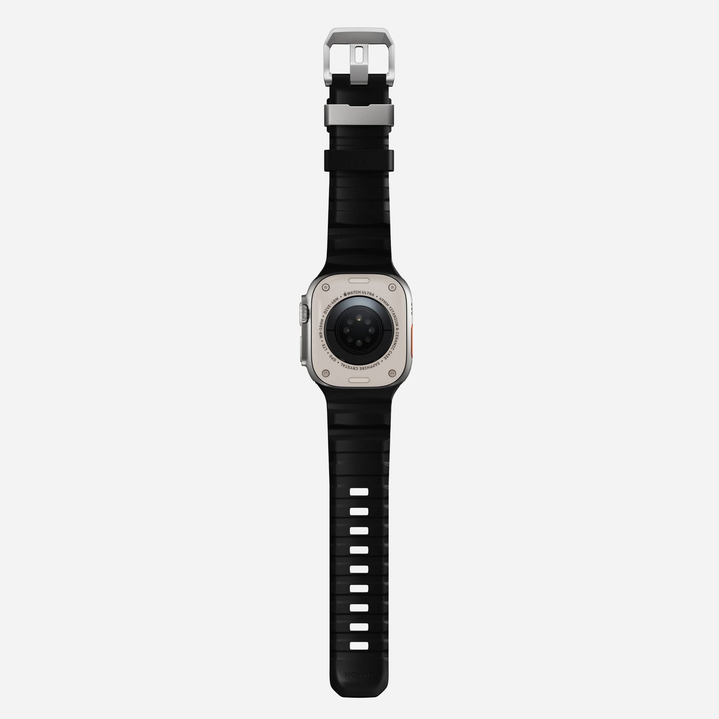 Correa Rocky Point Band para Apple Watch 46/49mm negro / hebilla natural | Nomad